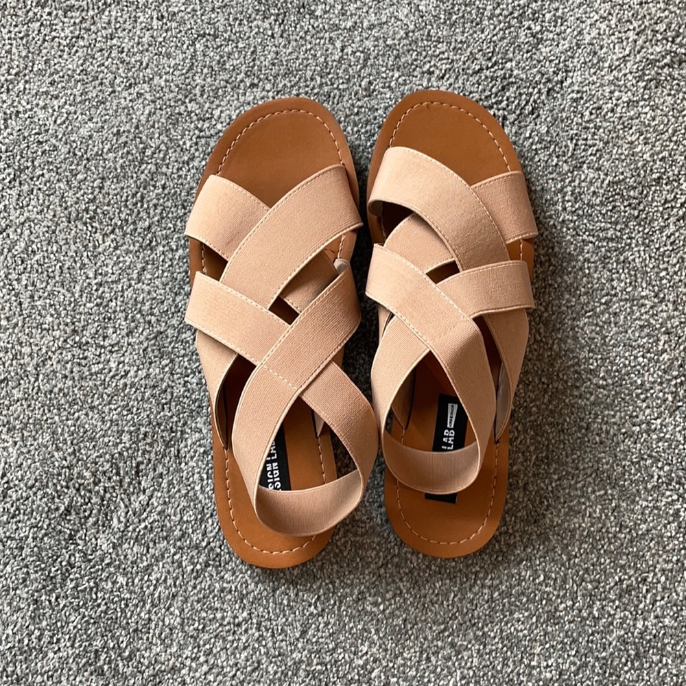 Design Lab Tan Gladiator Sandals